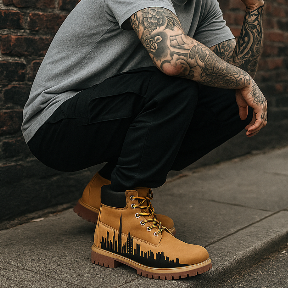 Customized Icon Timber Brown Dubai Skyline - Handcraftd