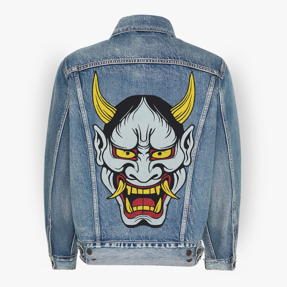 Customized Levi’s Vintage Jacket Japanese Oni Mask