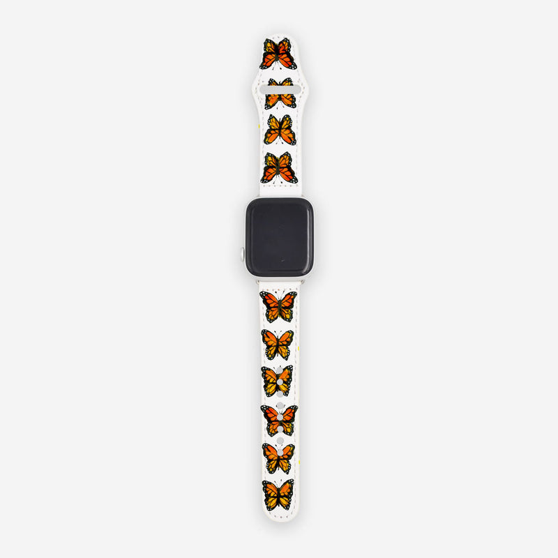 Customized Apple Watch Orange Butterfly - Handcraftd