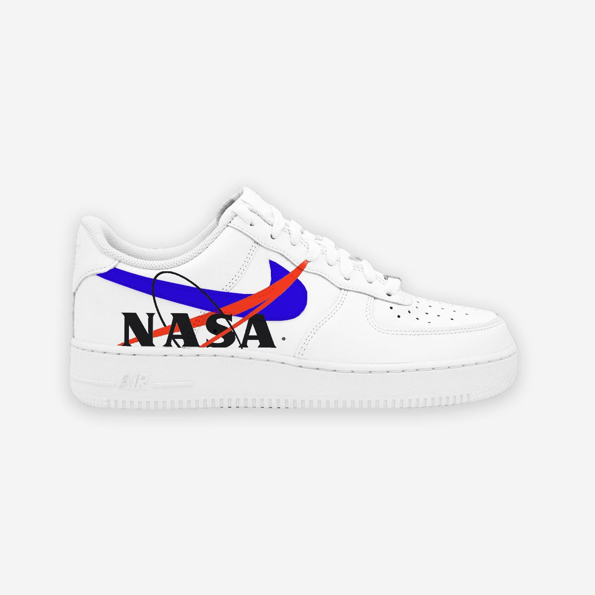 Customized AF1 Nasa - Handcraftd