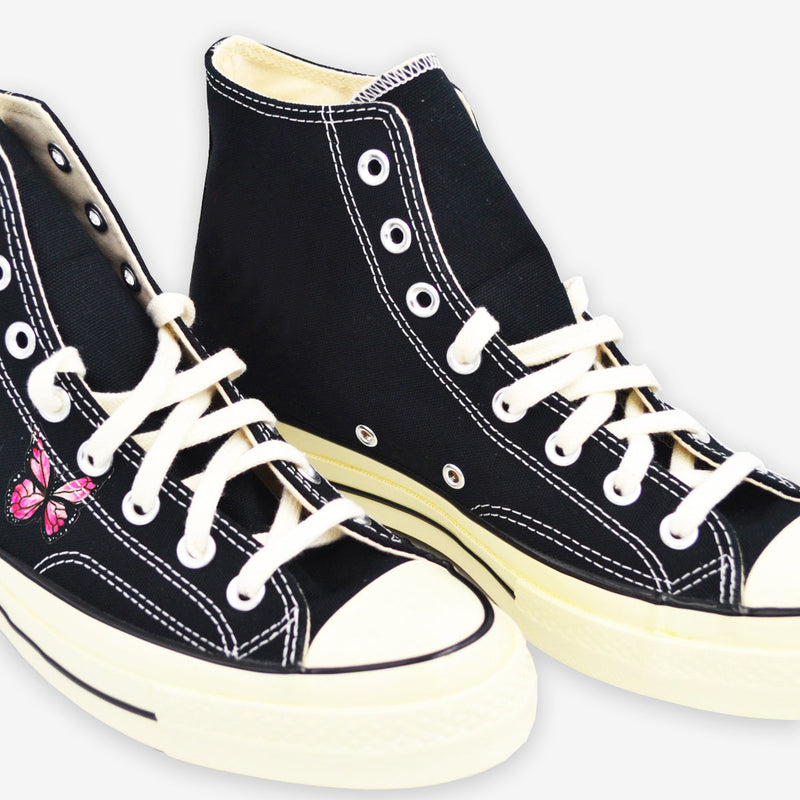 Customized Chuck Taylor Pink Butterfly - Handcraftd