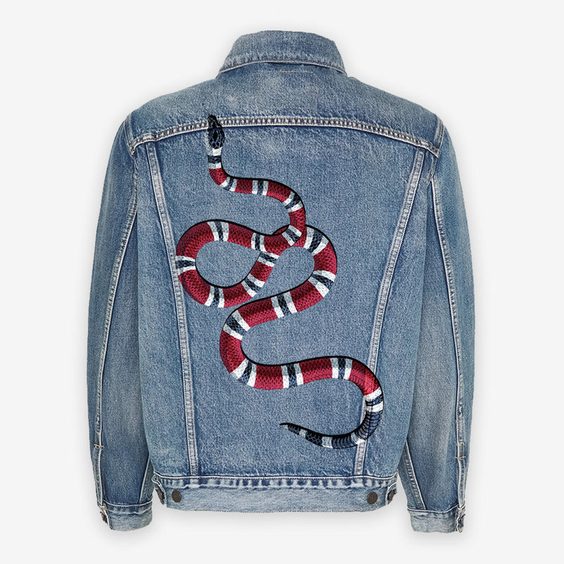 Customized Levi’s Vintage Jacket Snake - Handcraftd