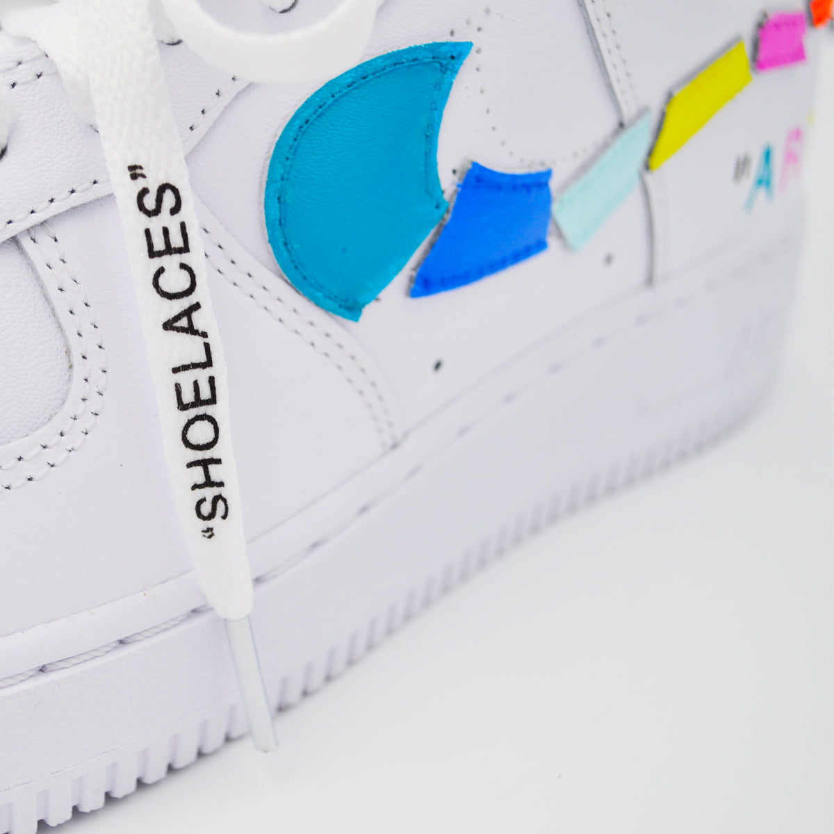 Customized AF1 Destroyed Art Swoosh - Handcraftd