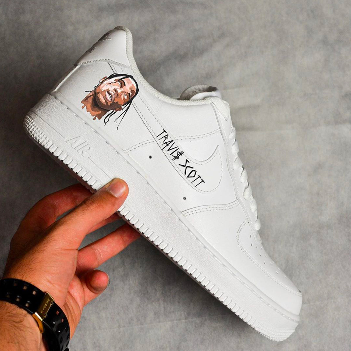 Customized AF1 Travis Design - Handcraftd