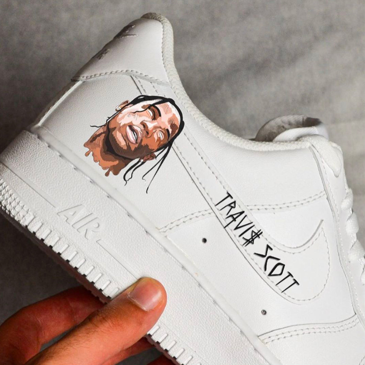 Customized AF1 Travis Design - Handcraftd