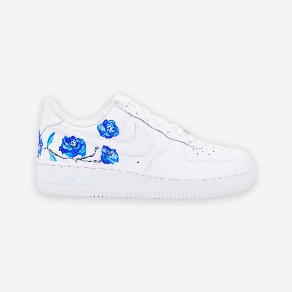 Customized AF1 Blue Roses - Handcraftd