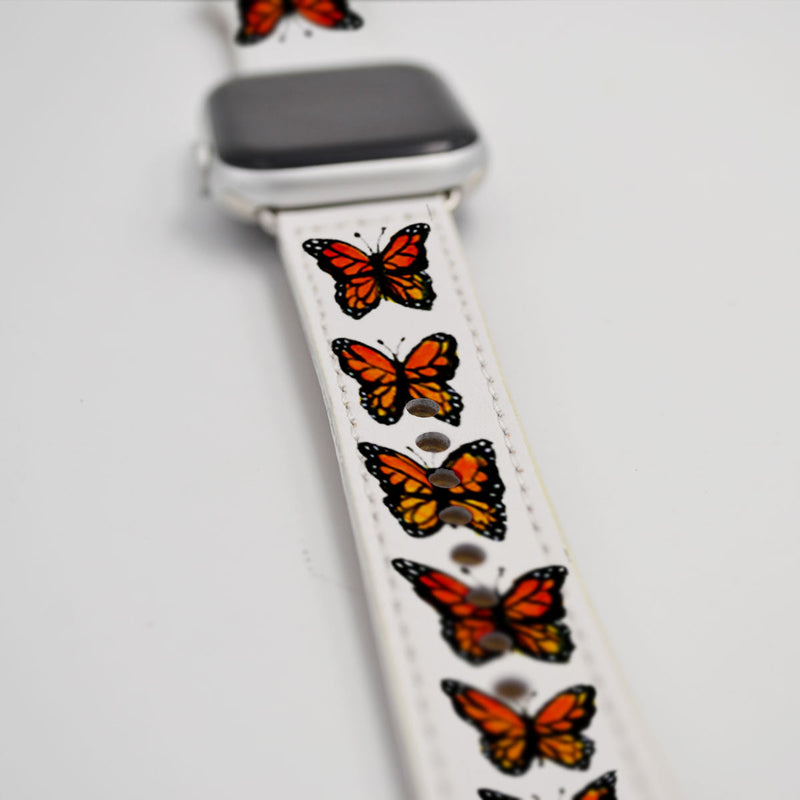 Customized Apple Watch Orange Butterfly - Handcraftd