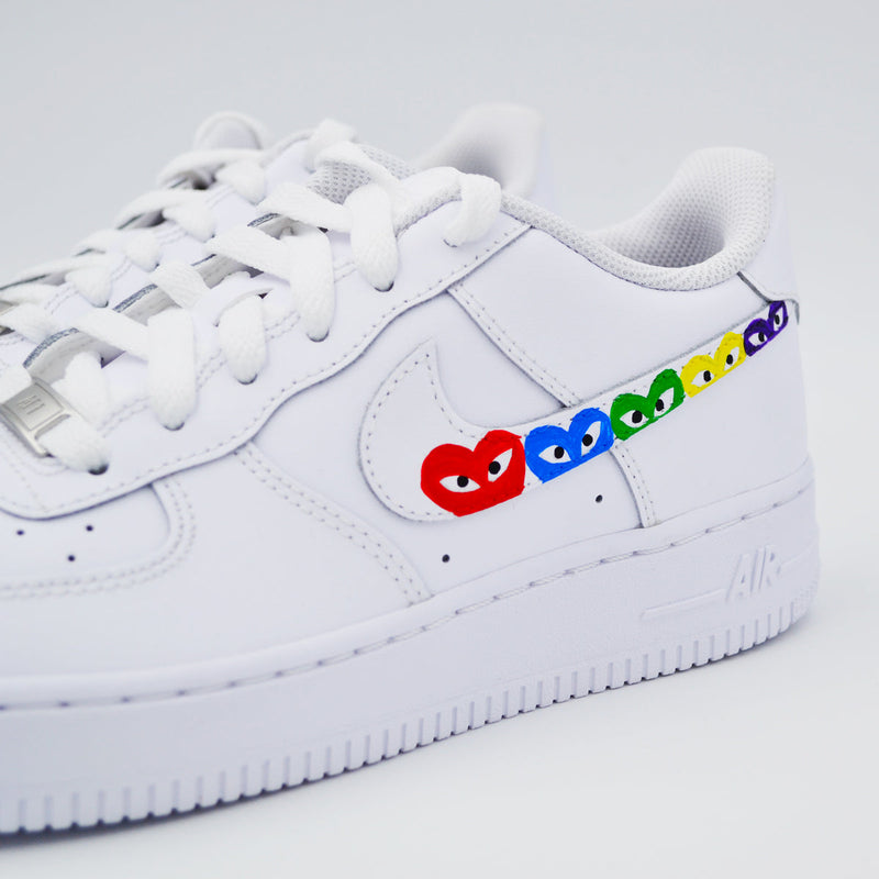 Customized AF1 CDG Swoosh - Handcraftd