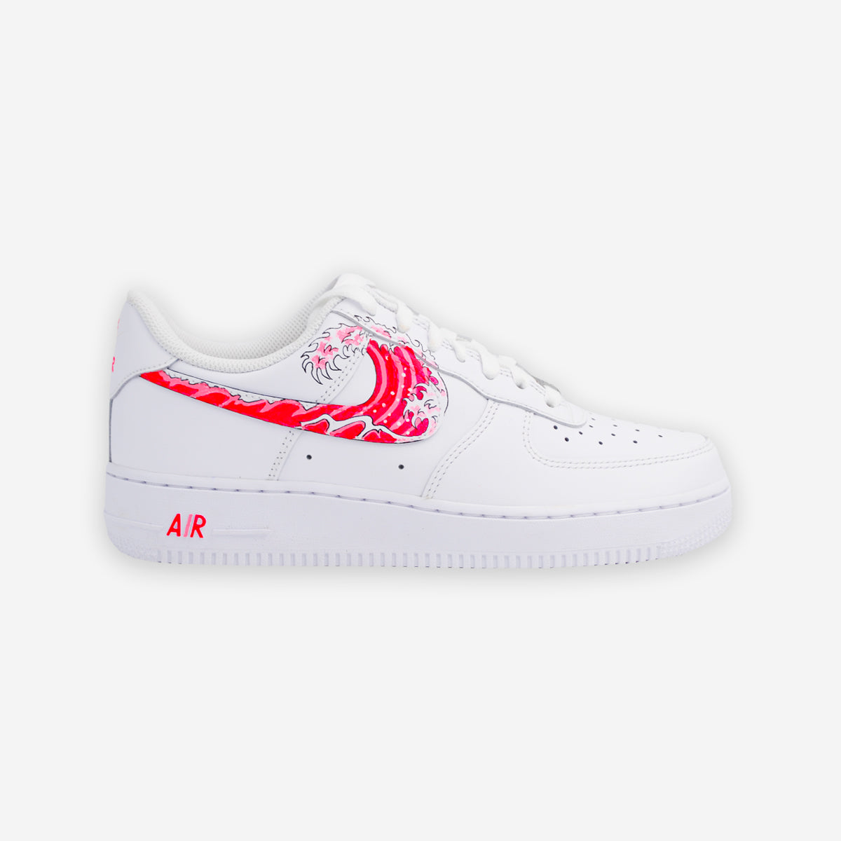 Customized AF1 Pink Wavez - Handcraftd