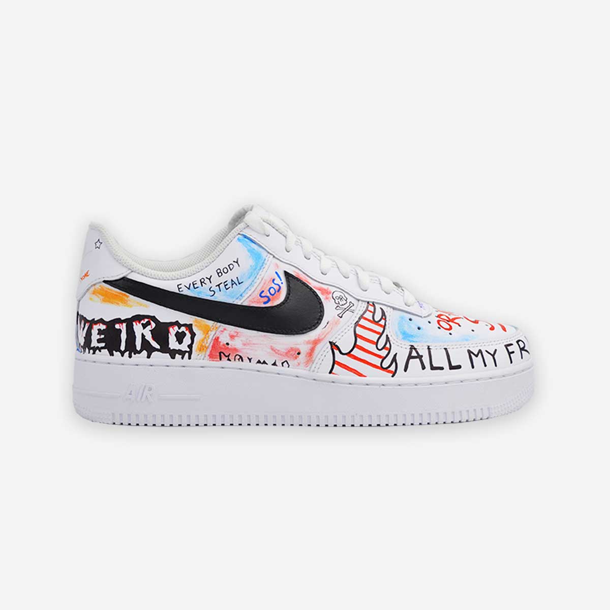 Customized AF1 Graffiti Art - Handcraftd