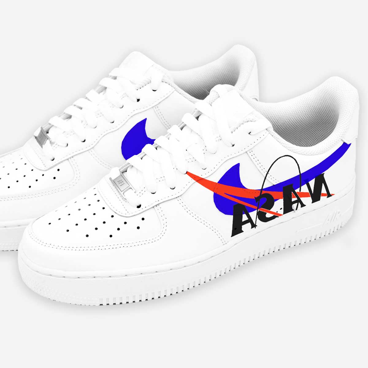 Customized AF1 Nasa - Handcraftd