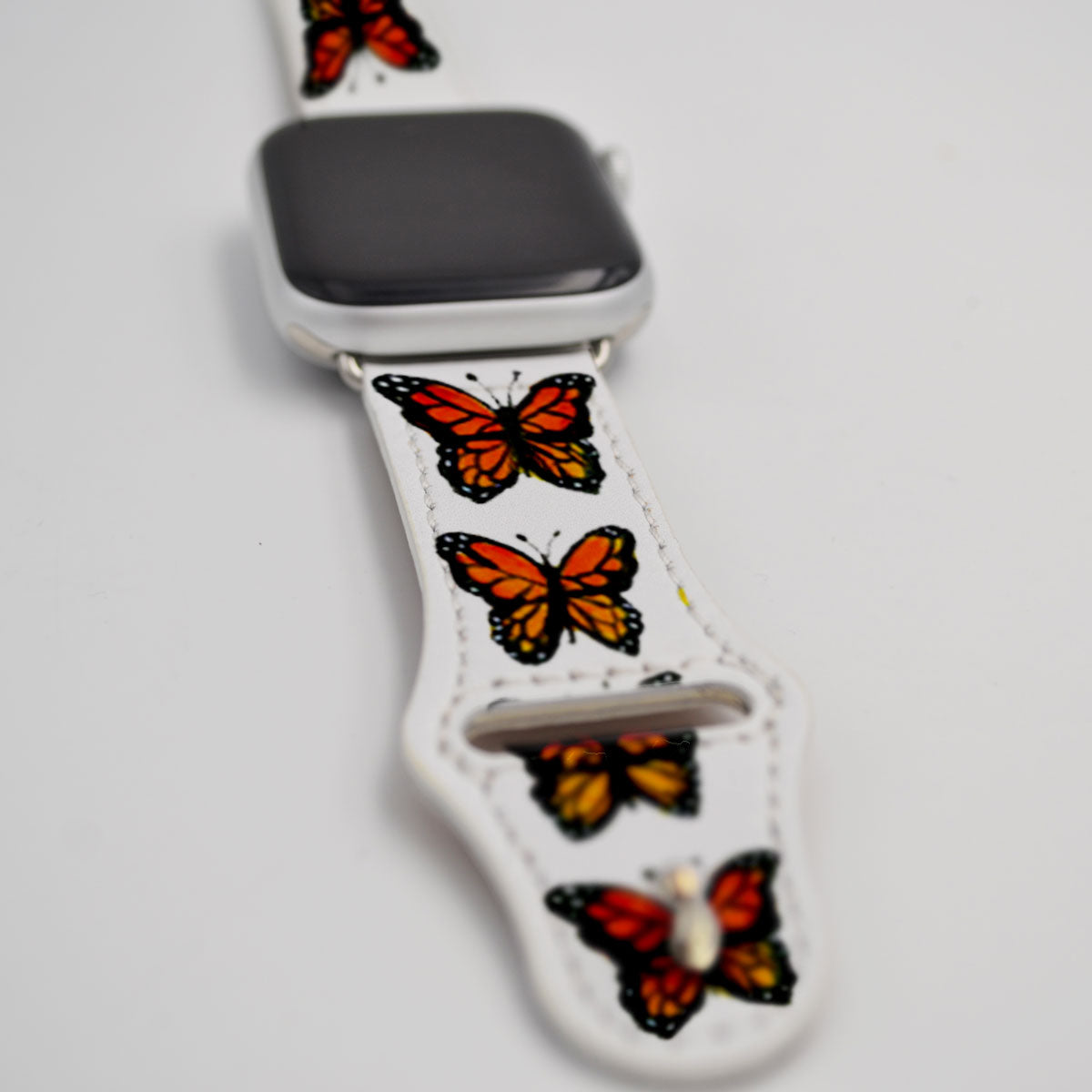 Customized Apple Watch Orange Butterfly - Handcraftd