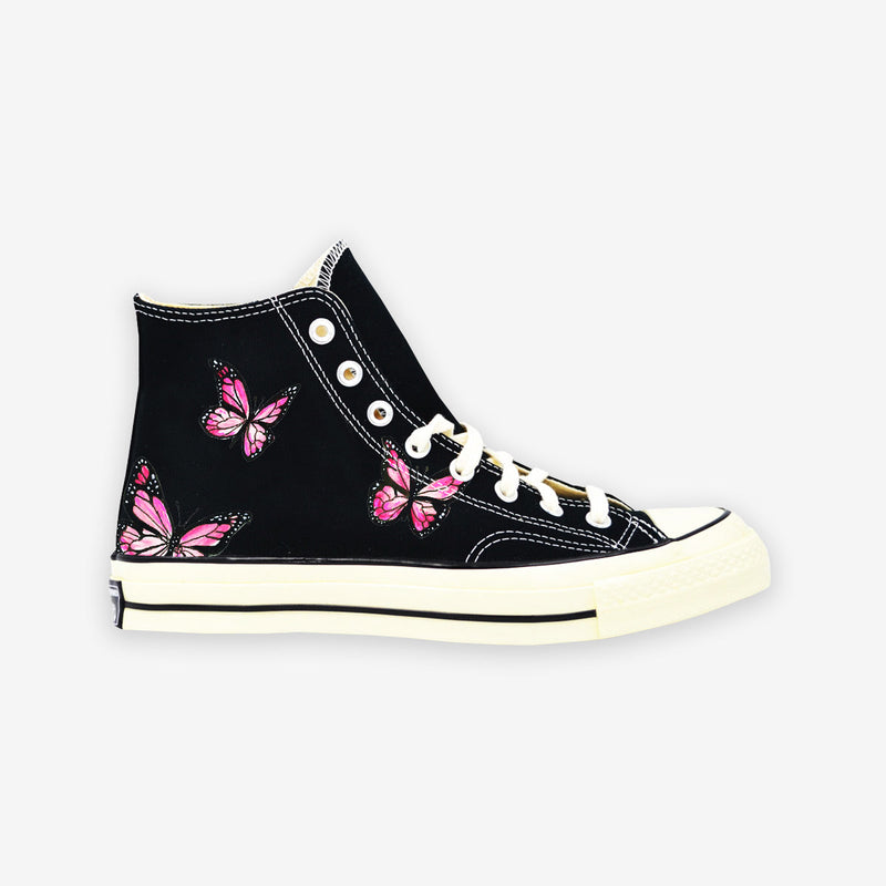 Customized Chuck Taylor Pink Butterfly - Handcraftd