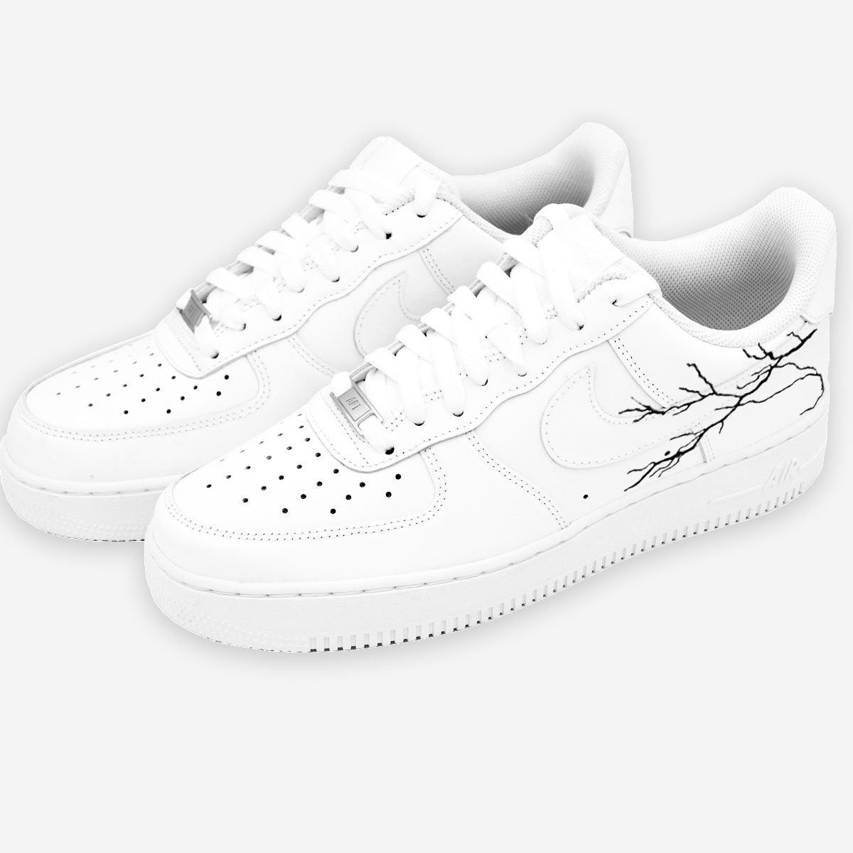 Customized AF1 Lighting Black - Handcraftd