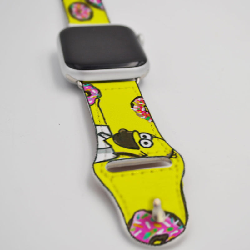 Customized Apple Watch Band Homer Simpson Donuts - Handcraftd