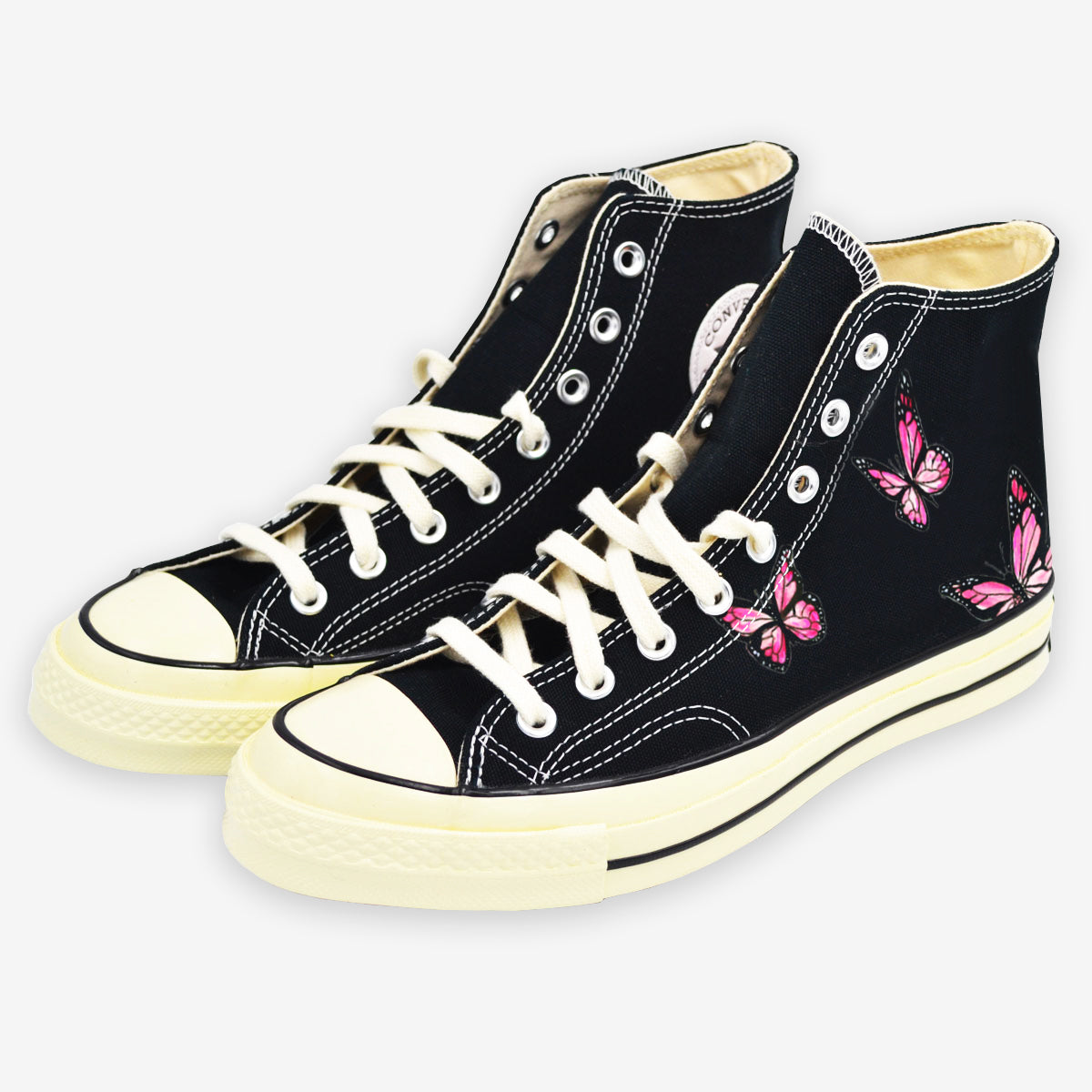 Customized Chuck Taylor Pink Butterfly - Handcraftd