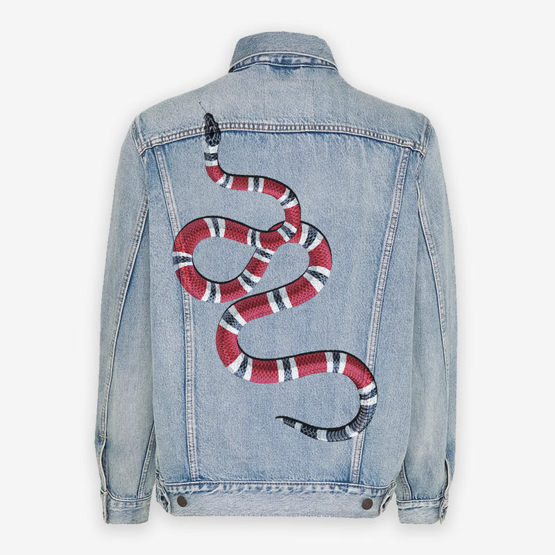 Customized Levi’s Vintage Jacket Snake - Handcraftd