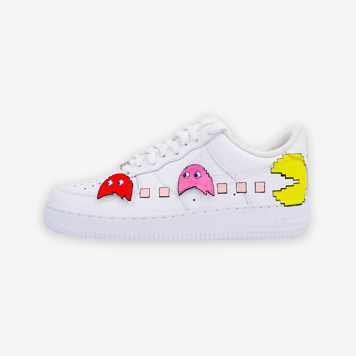 Customized Air Force 1 Pac-man Velcro - Handcraftd