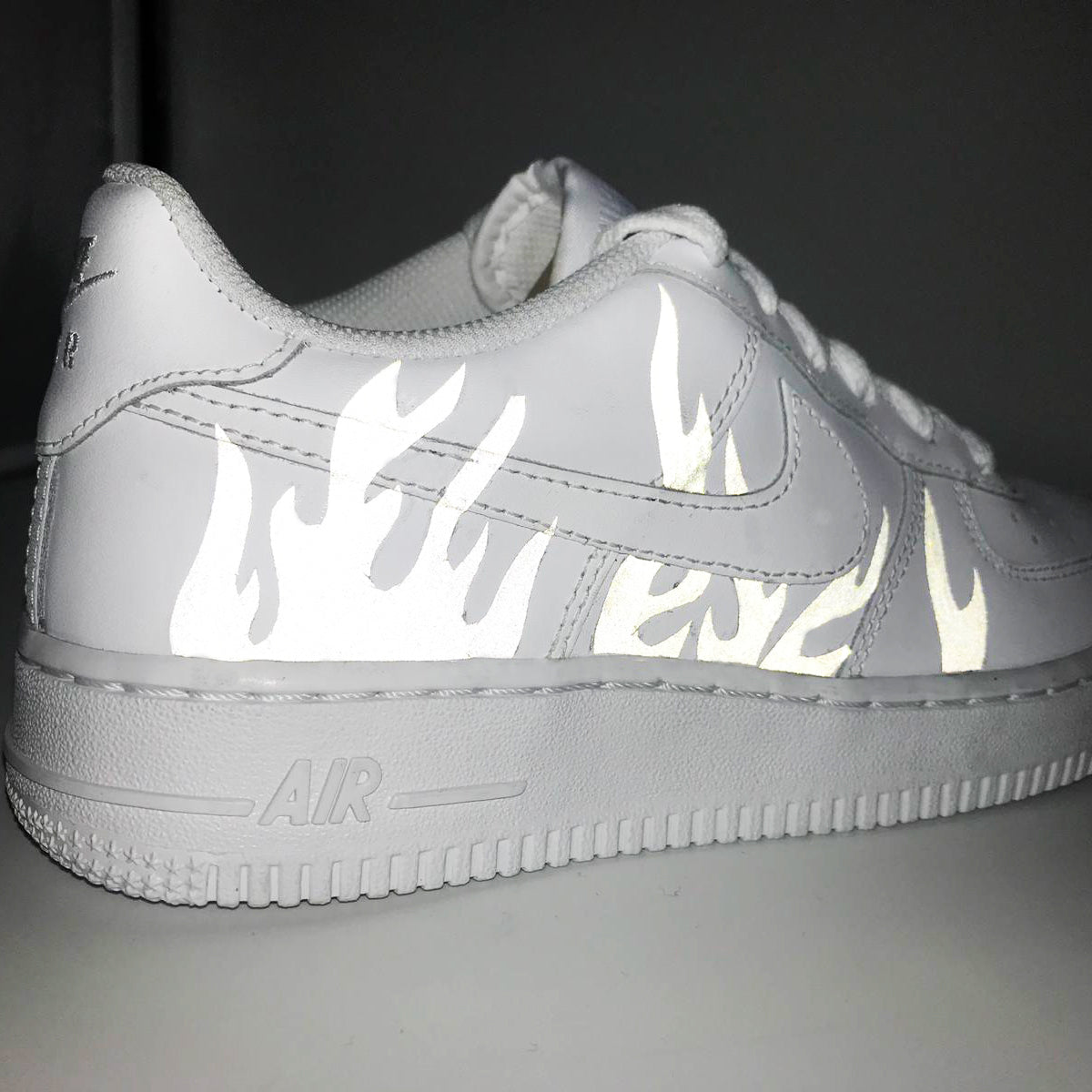Customized AF1 Reflective Flamez - Handcraftd