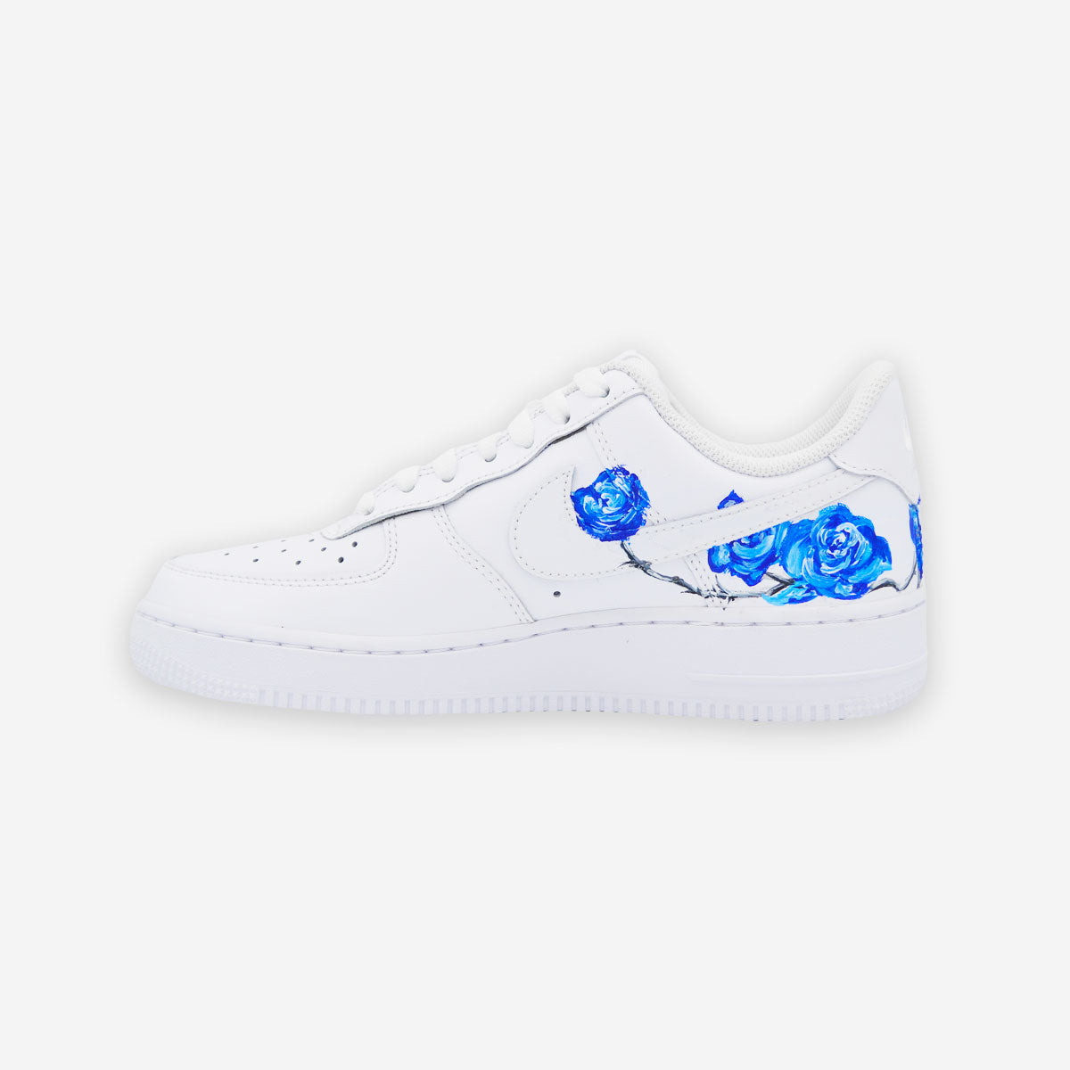 Customized AF1 Blue Roses - Handcraftd