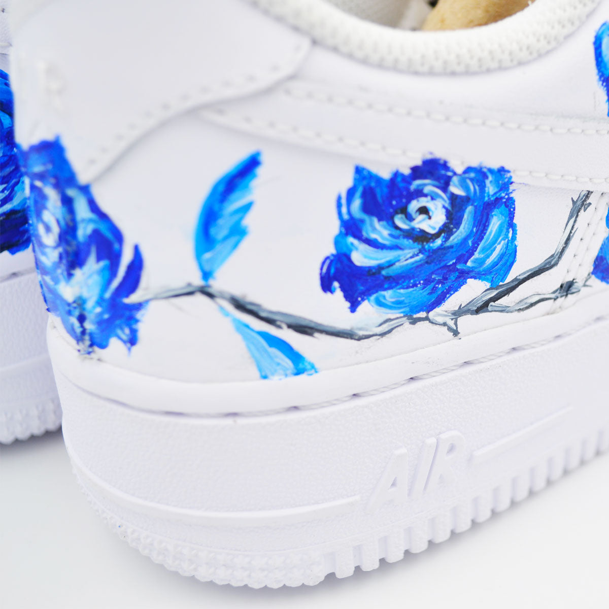 Customized AF1 Blue Roses - Handcraftd