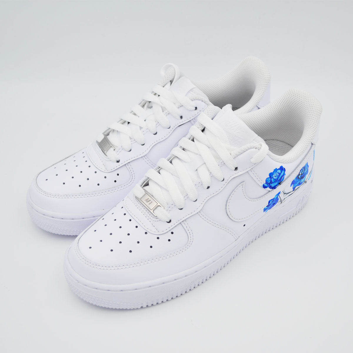 Customized AF1 Blue Roses - Handcraftd
