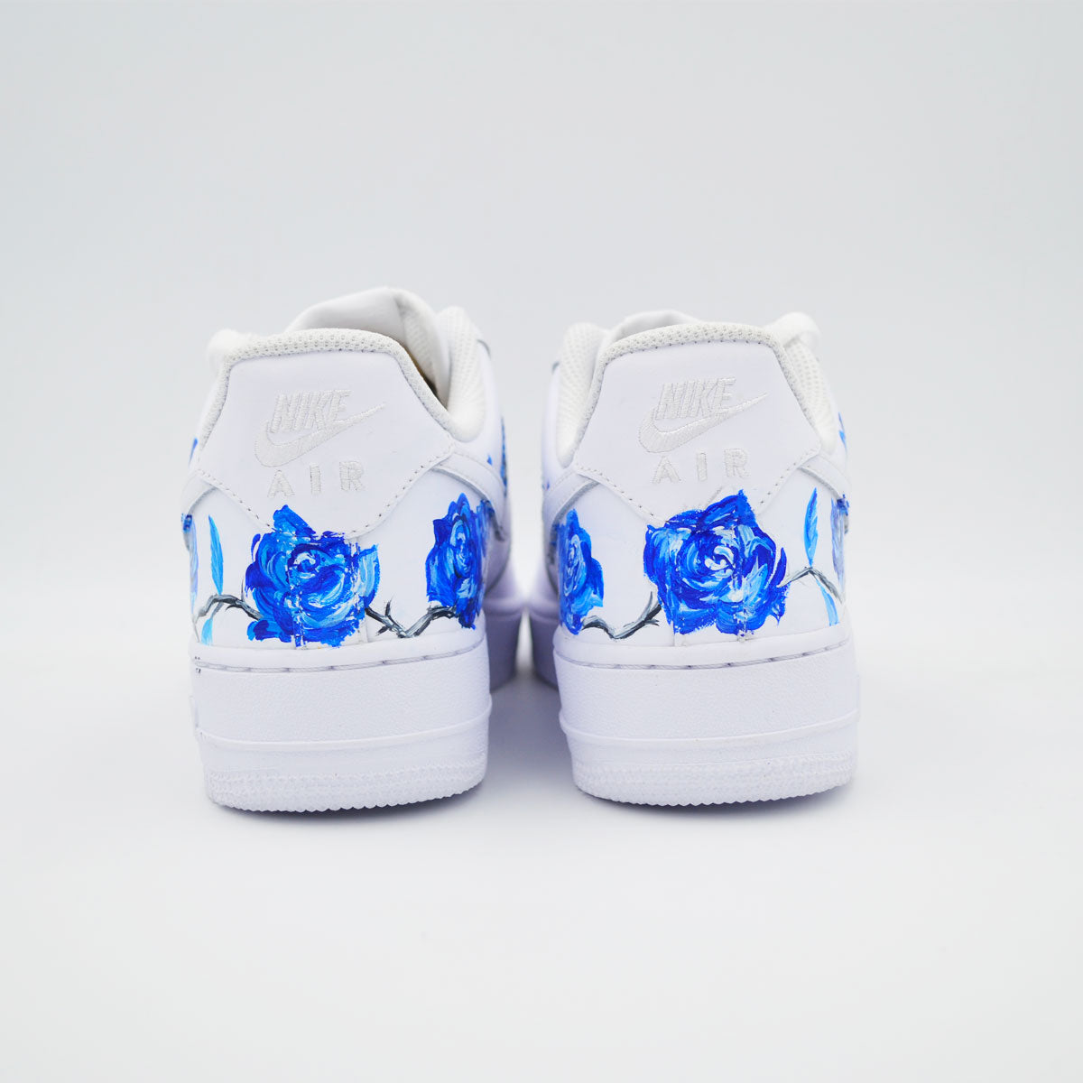 Customized AF1 Blue Roses - Handcraftd