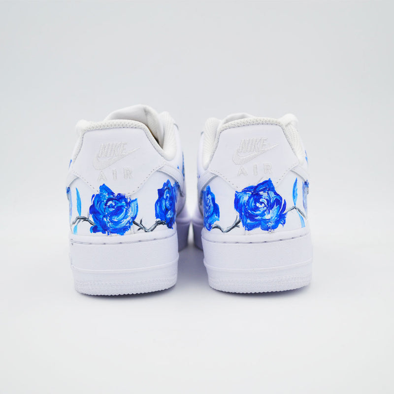 Customized AF1 Blue Roses - Handcraftd