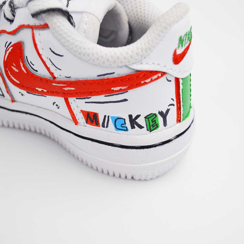 Kids Customized AF1 Mickey Mouse - Handcraftd