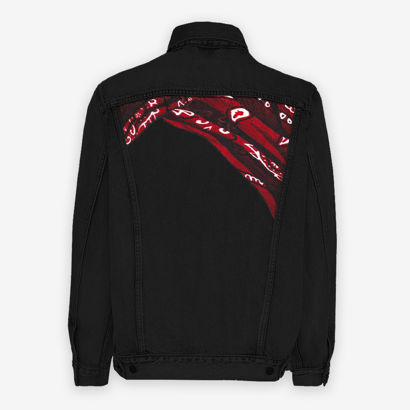 Customized Levi’s Vintage Jacket Red Bandana - Handcraftd
