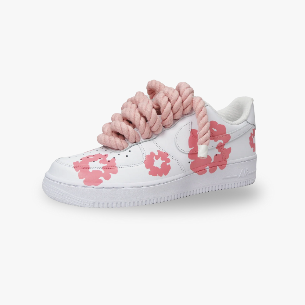 Personalisierte AF1 Tränen und Seil Rosa - Handcraftd