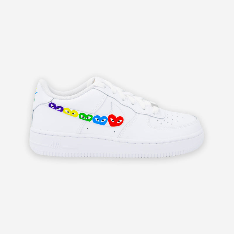 Individueller AF1 CDG Swoosh - Handgefertigt