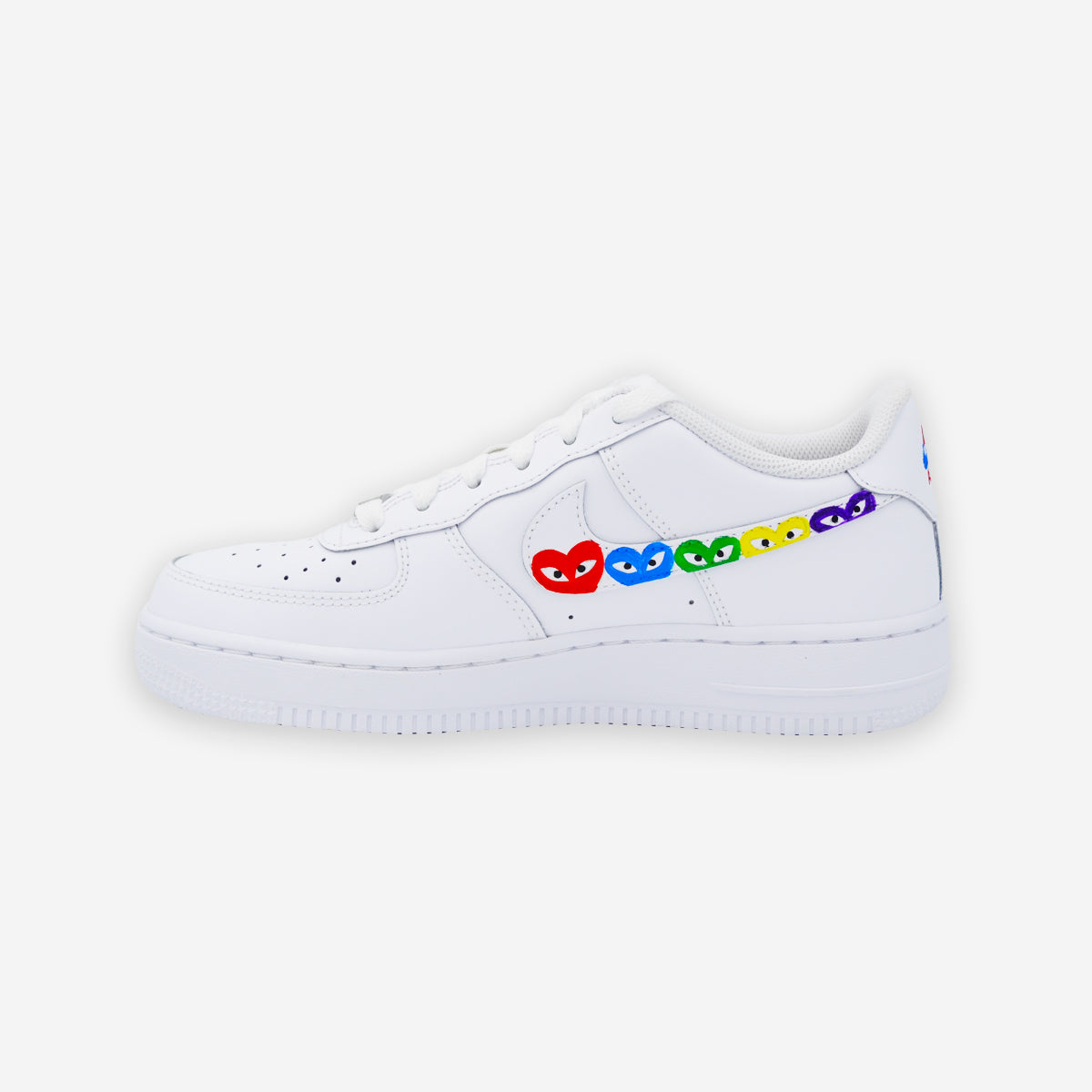 Individueller AF1 CDG Swoosh - Handgefertigt