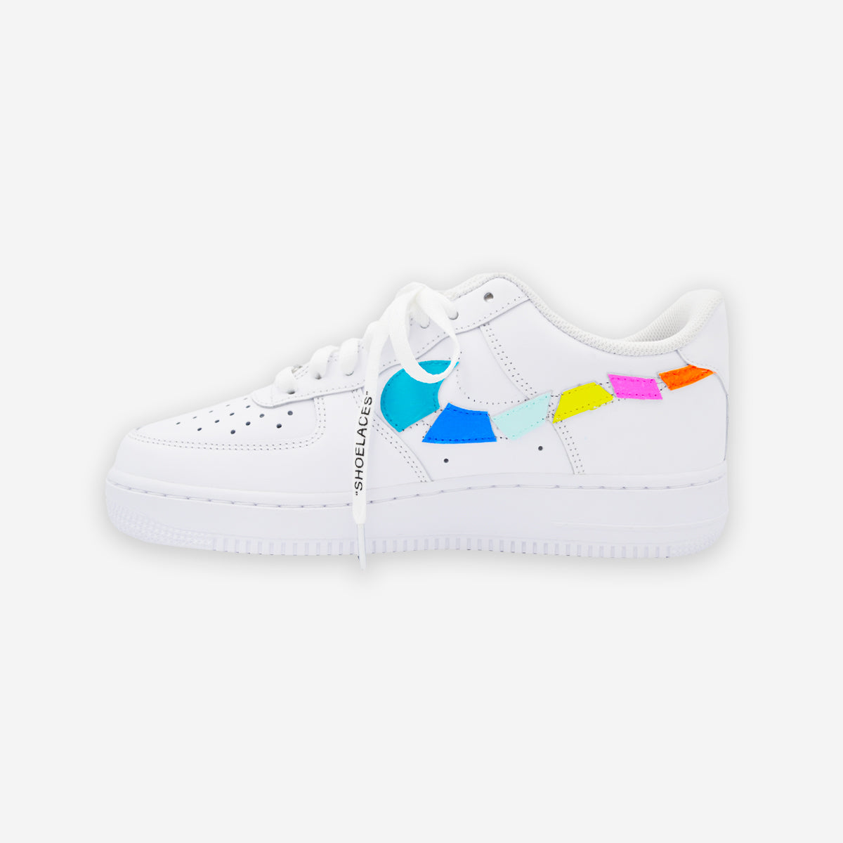 Customized AF1 Destroyed Art Swoosh - Handcraftd