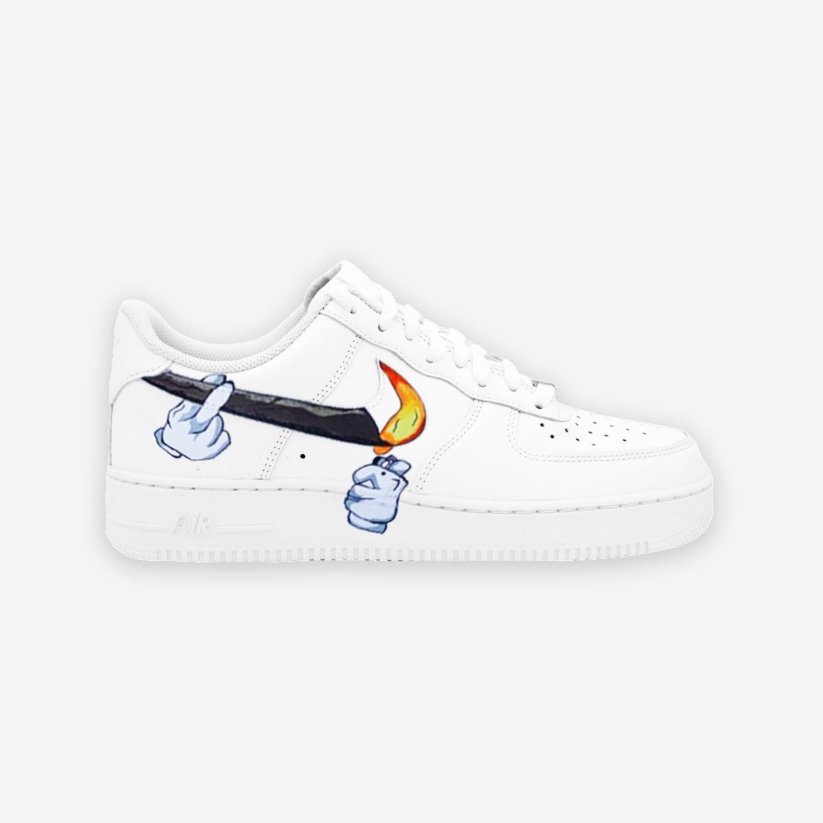 Customized AF1 Blunt Swoosh - Handcraftd